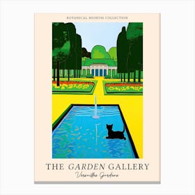 The Garden Gallery, Versailles Gardens France, Cats Pop Art Style 2  Canvas Print
