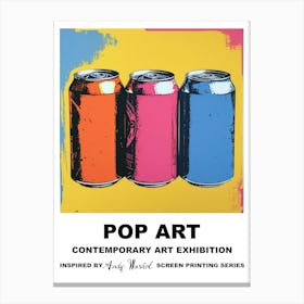 Cans Pop Art 2 Canvas Print