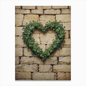 Heart Shaped Ivy 2 Canvas Print