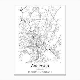 Anderson Creek,United States Minimalist Map Canvas Print