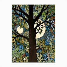 William Morris Moonlight Tree Canvas Print