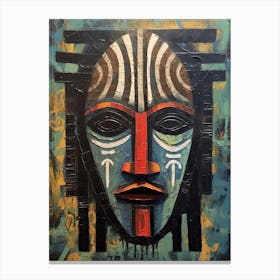 Masked Memories; African Tribal Tapestry Canvas Print
