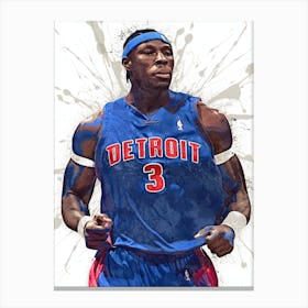 Ben Wallace Detroit Pistons 2 Canvas Print