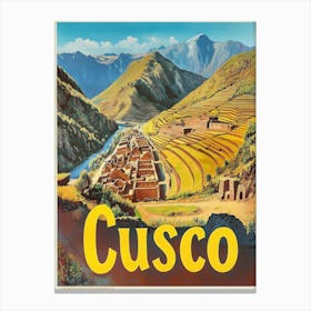 Aihrgdesign A Mid Century Modern Travel Poster For Cusco Show 0baaad06 6307 44e6 A04e 147930b6cce7 0 Canvas Print