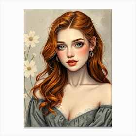 Red Haired Girl Canvas Print