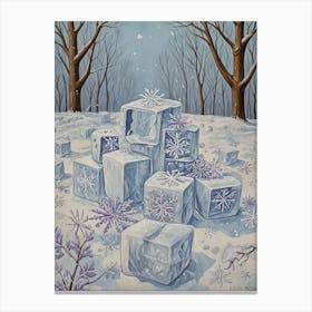 Snow Cubes no1 Canvas Print