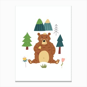 Cute Animal Bear Canvas Print