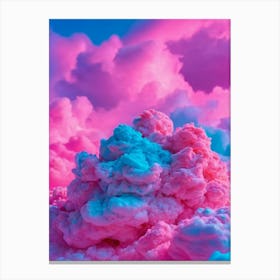 Pink And Blue Clouds 1 Canvas Print