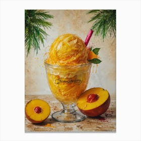 Peach Ice Cream Canvas Print