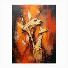 Giraffe Abstract Expressionism 3 Canvas Print