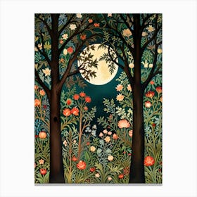 William Morris Moonlight In The Forest 53 Canvas Print