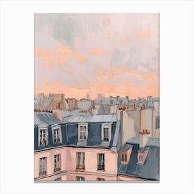Paris Rooftops Morning Skyline 6 Canvas Print