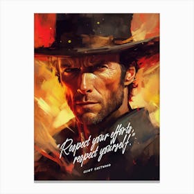 Clint Eastwood Art Quote Canvas Print