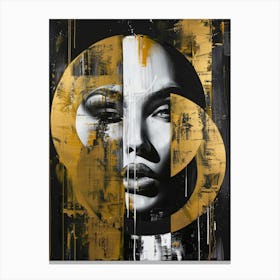 Gold Face 19 Canvas Print