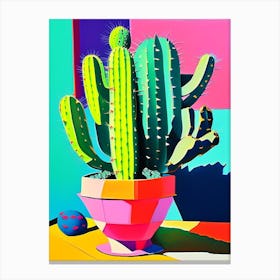 Easter Cactus Modern Abstract Pop 1 Canvas Print