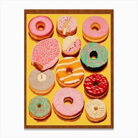 Donuts Vintage Illustration 7 Canvas Print