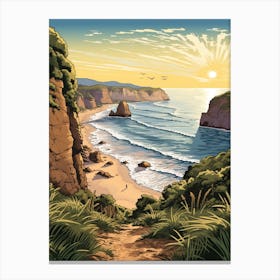 Great Ocean Walk Australia 2 Vintage Travel Illustration Canvas Print
