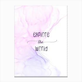 Explore The World - Floating Colors Canvas Print