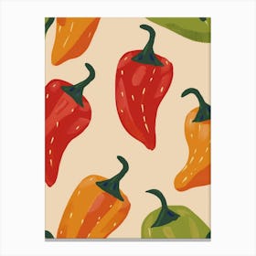 Mixed Pepper Pattern 2 Canvas Print
