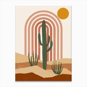 Cactus In The Desert 62 Canvas Print