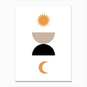 Moon And Sun Canvas Print