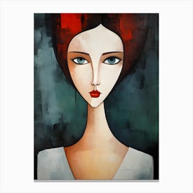Contemporary art of woman's portrait 8 Canvas Print