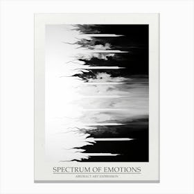 Spectrum Of Emotions Abstract Black And White 8 Poster Canvas Print