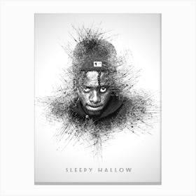 Sleepy Hallow Rapper Sketch Canvas Print