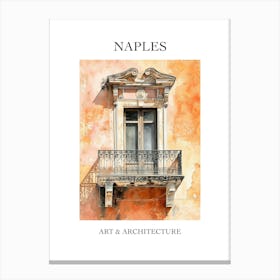 Naples Travel And Architecture Poster 3 Canvas Print