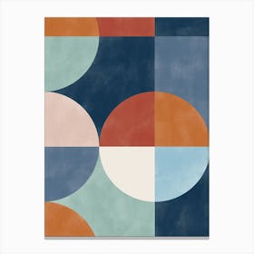 Abstract Geometric Blue Navy Painting No.2 Canvas Print