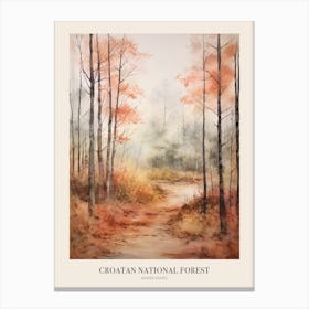 Autumn Forest Landscape Croatan National Forest 2 Poster Canvas Print