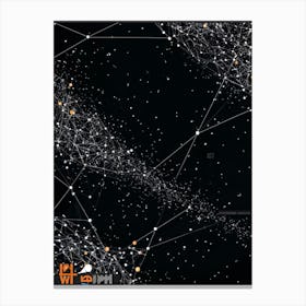 An Intricately Designed Vector Illustration Showcasing An Abstract Polygon Network Embodying Both T (4) Canvas Print