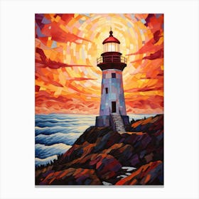 Sunset Lighthouse 14 Canvas Print