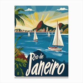 Aihrgdesign A Retro Travel Poster For Rio De Janeiro Featurin F208e6b1 Fb90 4994 8002 57f134ef453f 3 Canvas Print