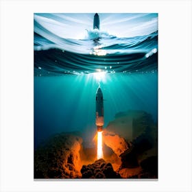 Underwater Rocket Launch-Reimagined Canvas Print