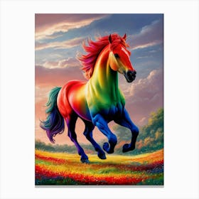 Rainbow Horse Canvas Print