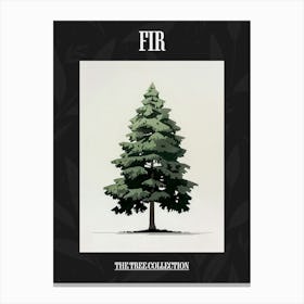 Fir Tree Pixel Illustration 1 Poster Canvas Print