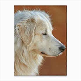 White Shepherd Dog. Generated AI. Art Print 2 Canvas Print