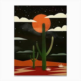 Starry Desert Night Canvas Print