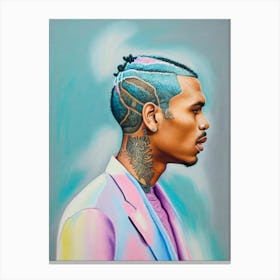 Chris Brown Colourful Illustration Canvas Print