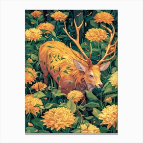 Deer In The Forest 22 Canvas Print