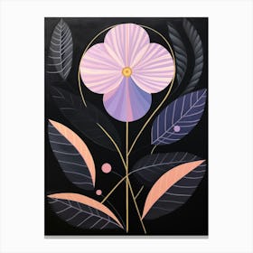 Lilac 4 Hilma Af Klint Inspired Flower Illustration Canvas Print
