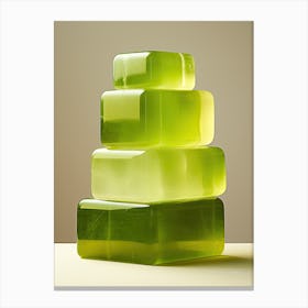 Green Soap, Stone Art Canvas Print