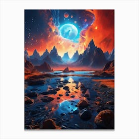 Space Landscape 1 Canvas Print