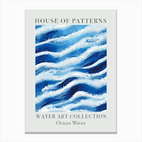 House Of Patterns Ocean Waves Water 15 Canvas Print