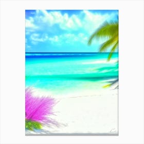 Bahamas Beach Soft Colours Tropical Destination Canvas Print