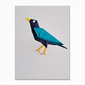 Finch 3 Origami Bird Canvas Print