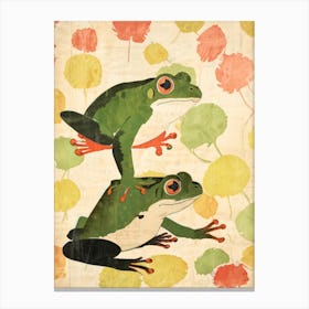 Frogs On Top Canvas Print