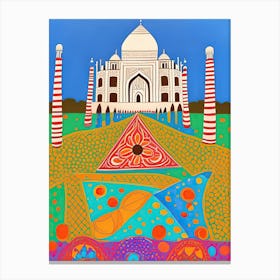 Taj Mahal Painting Canvas Print