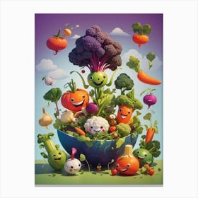 Vegetables In A Bowl Canvas Print